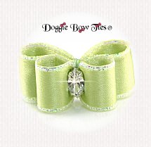 Dog Bow-DL Puppy, Iridescent Edge, Kiwi