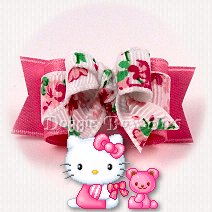Tiny Ties Dog Bow-Pink Rosebud