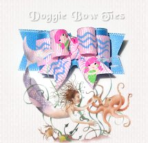 Dog Bow-Tiny Ties, Little  Mermaid