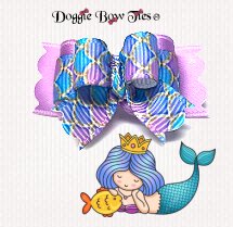 Dog Bow-Tiny Ties II-Lilac Mermaid