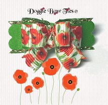 Dog Bow-Tiny Ties II, Orange Poppy