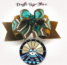 Dog Bow-Tiny Ties, Aztec
