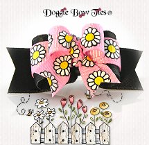 Dog Bow-Tiny Ties, Black Lace