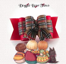 Dog Bow-Tiny Ties, Blackberry Plaid