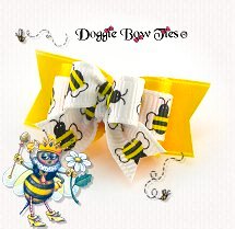 Dog Bows-Tiny Ties, Marigold Queen bee