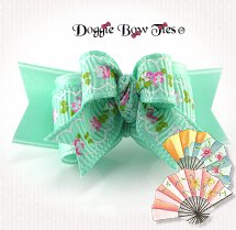 Dog Bow-Tiny Ties, Charmin Seafoam