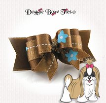 Dog Bow-Tiny Ties, Chocolate Mousse