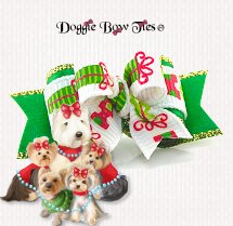 Dog Bow-Tiny Ties, Christmas, Emerald Presents
