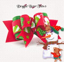 Dog Bow-Tiny Ties, Christmas, Mittens