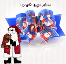 Dog Bow-Tiny Ties, Christmas Santa and Friends