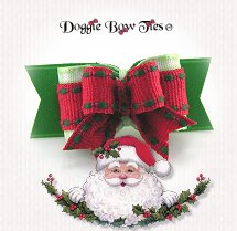 Dog Bow-Tiny Ties, Christmas, Country Christmas