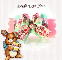 Dog Bow-Tiny Ties, Easter, Peter Cotton Tail, Satin