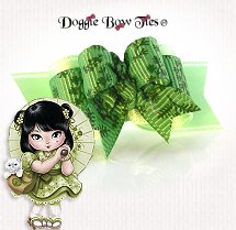 Dog Bow-Tiny Ties, EverGreen