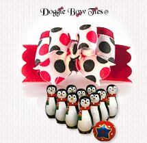 Dog Bow-Tiny Ties, Floating Dots