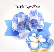 Dog Bow-Tiny Ties, Lavender Blue Floral