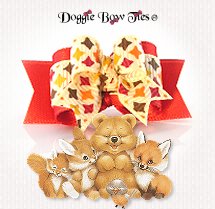 Dog Bow-Tiny Ties, Ginger Diamonds