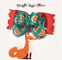 Dog Bow-Tiny Ties -Ginger Fox