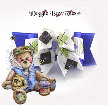 Dog Bow-Tiny Ties, Grappa Argyle