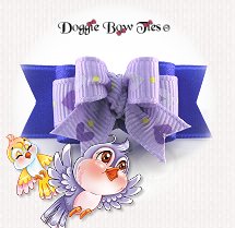 Dog Bow-Tiny Ties, Lavender Hearts