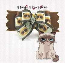 Dog Bows-Tiny Ties, Grumpy Cat