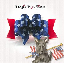 Dog Bow-Tiny Ties, Holiday, 4th July Patriotic America