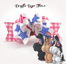 Dog Bow-Tiny Ties, Patriotic Betsy Ross