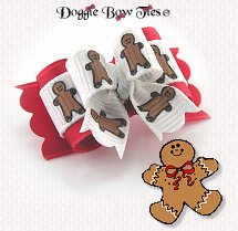 Dog Bow-TinyTies Christmas Gingerbread