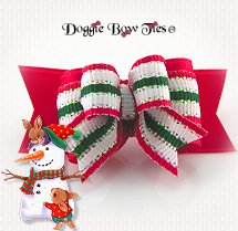 Dog Bow-Tiny Ties, Christmas, Ribbon Candy