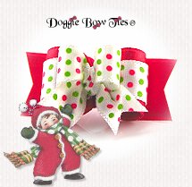 Dog Bow-Tiny Ties, Christmas Sprinkles