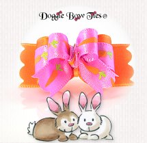 Dog Bow-Tiny Ties, Easter, Carrots
