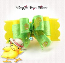Dog Bow-Tiny Ties, Easter Chick a dee