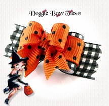 Dog Bow-Tiny Ties, Halloween, Gingham and Swiss Dot