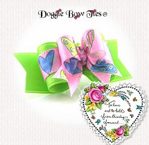 Dog Bow-Tiny Ties Holiday, Valentines Day,Girly Lime