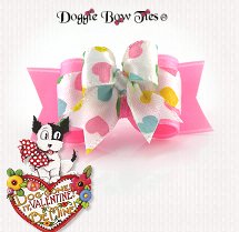 Dog Bow-Tiny Ties, Heavenly Hearts, Pastel