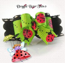Dog Bow-Tiny Ties, Ladybug