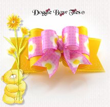 Dog Bow-Tiny Ties, Marigold Sunflower