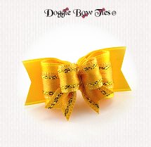 Dog Bow-Tiny Ties, Marigold & Gold