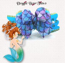 Dog Bows-Tiny Ties, Mermaid Pearl