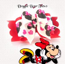 Dog Bows-Tiny Ties, Minnie Mouse
