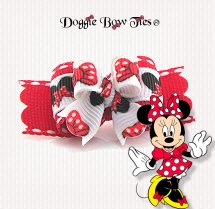 Dog Bow-Tiny Ties, Minnie Mouse Bow