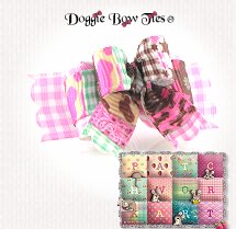 Dog Bow-Tiny Ties, Patchwork