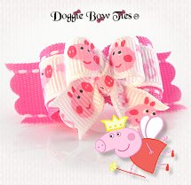 Dog Bow-Tiny Ties, Peppa Pig