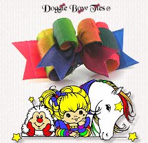 Dog Bow-Tiny Ties, Rainbow Brite