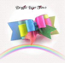 Dog Bow-Tiny Ties, Rainbow