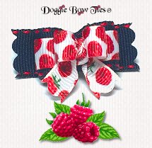 Dog Bow-Tiny Ties II, Raspberries