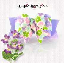 Dog Bow-Tiny Ties, Spring Flowers