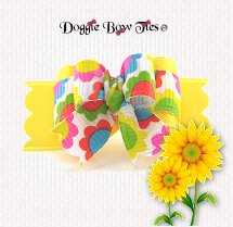 Dog Bows~Tiny Ties, Sunny Sunflowers
