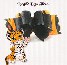 Dog Bow-Tiny Ties, Tiger Tie