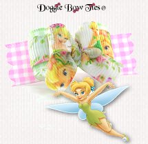 Dog Bows-Tiny Ties, Tinkerbelle