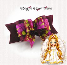 Dog Bow-Tiny Ties, Wine and Roses Sophisticate